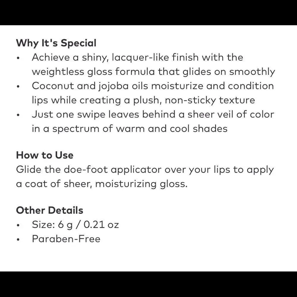 Sheer Pigment Lip Gloss  Via Condotti Ipsy bag